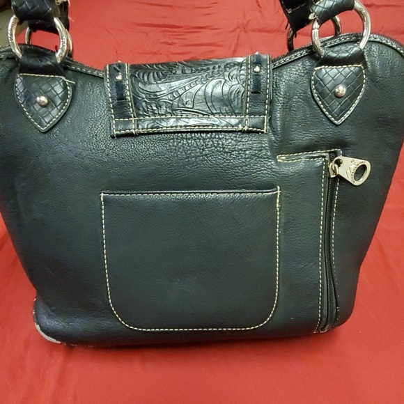 MW Black Beauty Turquoise Conch Western Purse - Picture 3 of 8